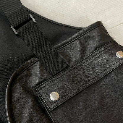 【中古品】【メンズ】 ZON ゾン LEATHER UTILITY BEST レザー ユーティリティ ベスト アウター 145-261028-sa-18-teih サイズ：L カラー：ブラック 万代Net店