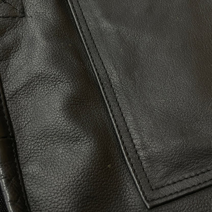 【中古品】【メンズ】 ZON ゾン LEATHER UTILITY BEST レザー ユーティリティ ベスト アウター 145-261028-sa-18-teih サイズ：L カラー：ブラック 万代Net店
