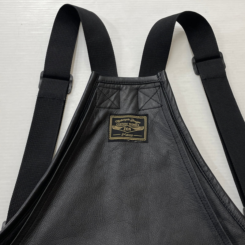 【中古品】【メンズ】 ZON ゾン LEATHER UTILITY BEST レザー ユーティリティ ベスト アウター 145-261028-sa-18-teih サイズ：L カラー：ブラック 万代Net店