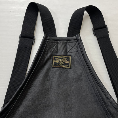 【中古品】【メンズ】 ZON ゾン LEATHER UTILITY BEST レザー ユーティリティ ベスト アウター 145-261028-sa-18-teih サイズ：L カラー：ブラック 万代Net店