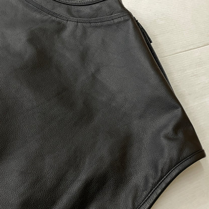 【中古品】【メンズ】 ZON ゾン LEATHER UTILITY BEST レザー ユーティリティ ベスト アウター 145-261028-sa-18-teih サイズ：L カラー：ブラック 万代Net店