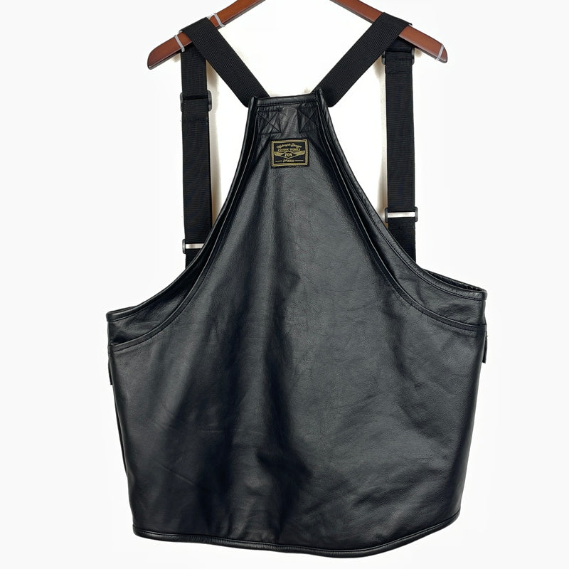 【中古品】【メンズ】 ZON ゾン LEATHER UTILITY BEST レザー ユーティリティ ベスト アウター 145-261028-sa-18-teih サイズ：L カラー：ブラック 万代Net店