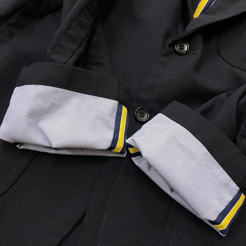 【現状渡し品】【メンズ】 COMME DES GARCONS HOMME コム デ ギャルソン オム WOOL TAILORED JACKET HD-J003 ウール テーラード ジャケット アウター 140-261028-sa-20-teih サイズ：S カラー：ブラック 万代Net店
