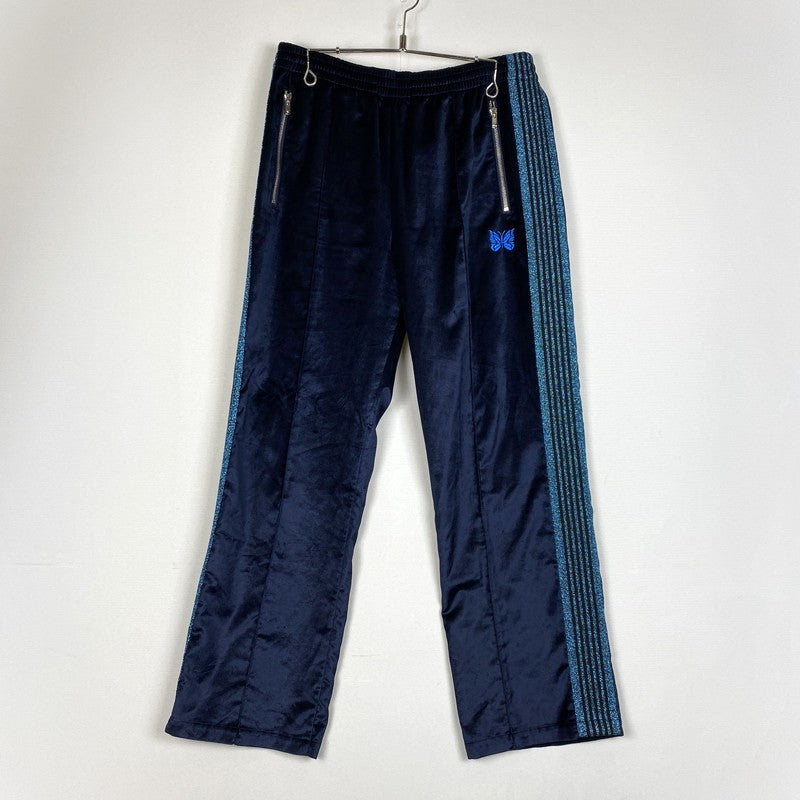 【中古品】【メンズ】 NEEDLES ニードルス × LHP エルエイチピー 別注 VELOUR TRACK PANTS ベロア トラックパンツ ボトムス 140-261027-yo-24-teih サイズ：M カラー：ブルー 万代Net店