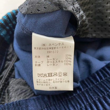 【中古品】【メンズ】 NEEDLES ニードルス × LHP エルエイチピー 別注 VELOUR TRACK PANTS ベロア トラックパンツ ボトムス 140-261027-yo-24-teih サイズ：M カラー：ブルー 万代Net店
