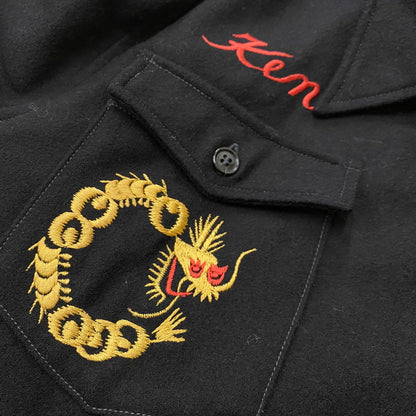 【中古品】【メンズ】 TAILOR TOYO テーラー東洋 KOSHO & CO. EAGLE＆DRAGON SUKA WOOL JACKET TT11455 港商 イーグル アンド ドラゴン スカ ウールジャケット アウター 145-261027-yo-20-teih サイズ：大 カラー：ブラック 万代Net店