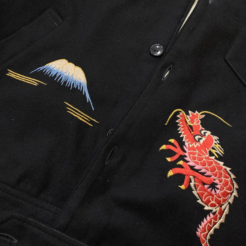 【中古品】【メンズ】 TAILOR TOYO テーラー東洋 KOSHO & CO. EAGLE＆DRAGON SUKA WOOL JACKET TT11455 港商 イーグル アンド ドラゴン スカ ウールジャケット アウター 145-261027-yo-20-teih サイズ：大 カラー：ブラック 万代Net店