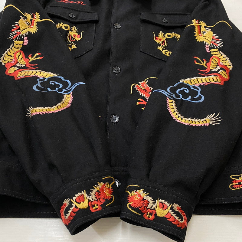 【中古品】【メンズ】 TAILOR TOYO テーラー東洋 KOSHO & CO. EAGLE＆DRAGON SUKA WOOL JACKET TT11455 港商 イーグル アンド ドラゴン スカ ウールジャケット アウター 145-261027-yo-20-teih サイズ：大 カラー：ブラック 万代Net店