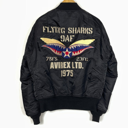 【中古品】【メンズ】 AVIREX アヴィレックス MA-1 FLYING SHARKS 6172151 エムエーワン フライング シャークス アウター リバーシブル 145-261028-sa-16-teih サイズ：L カラー：ブラック 万代Net店