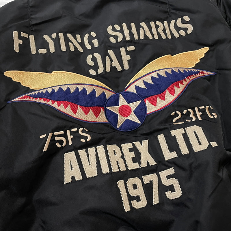 【中古品】【メンズ】 AVIREX アヴィレックス MA-1 FLYING SHARKS 6172151 エムエーワン フライング シャークス アウター リバーシブル 145-261028-sa-16-teih サイズ：L カラー：ブラック 万代Net店