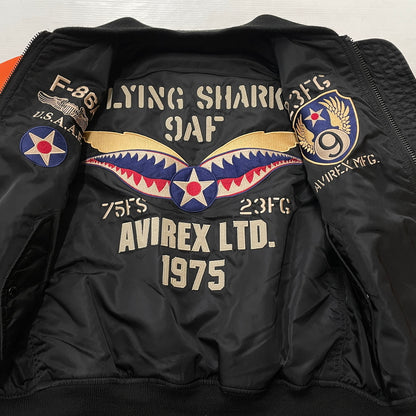 【中古品】【メンズ】 AVIREX アヴィレックス MA-1 FLYING SHARKS 6172151 エムエーワン フライング シャークス アウター リバーシブル 145-261028-sa-16-teih サイズ：L カラー：ブラック 万代Net店