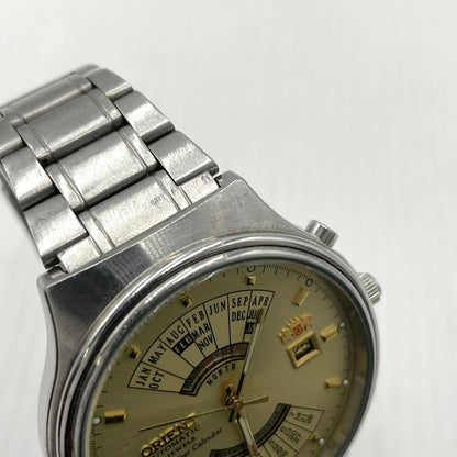 【中古品】【メンズ】 ORIENT オリエント AUTO MULTI YEAR CALENDAR FEU00008C オート マルチイヤー カレンダー 腕時計 自動巻き 197-261028-yo-06-teih カラー：シルバー 万代Net店