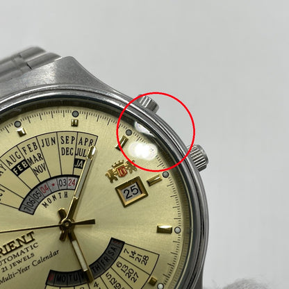 【中古品】【メンズ】 ORIENT オリエント AUTO MULTI YEAR CALENDAR FEU00008C オート マルチイヤー カレンダー 腕時計 自動巻き 197-261028-yo-06-teih カラー：シルバー 万代Net店