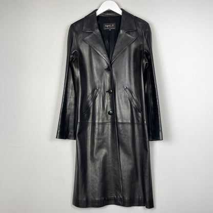 【中古品】【レディース】 AGNES B アニエス べー RAM LEATHER COAT ラム レザー コート アウター 170-261028-sa-02-teih サイズ：2 カラー：ブラック 万代Net店