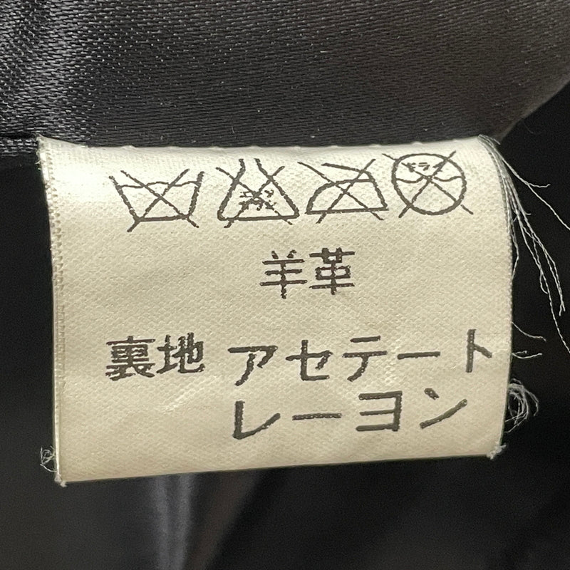 【中古品】【レディース】 AGNES B アニエス べー RAM LEATHER COAT ラム レザー コート アウター 170-261028-sa-02-teih サイズ：2 カラー：ブラック 万代Net店