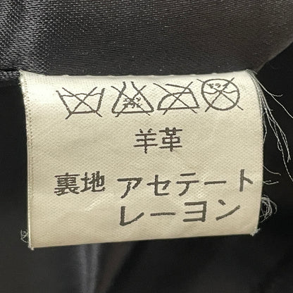 【中古品】【レディース】 AGNES B アニエス べー RAM LEATHER COAT ラム レザー コート アウター 170-261028-sa-02-teih サイズ：2 カラー：ブラック 万代Net店