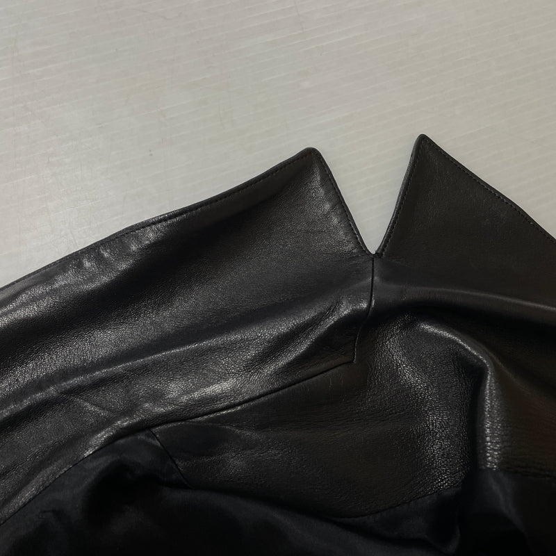 【中古品】【レディース】 AGNES B アニエス べー RAM LEATHER COAT ラム レザー コート アウター 170-261028-sa-02-teih サイズ：2 カラー：ブラック 万代Net店