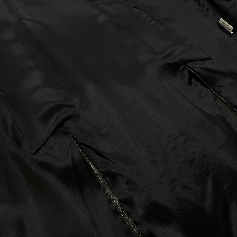 【中古品】【レディース】 AGNES B アニエス べー RAM LEATHER COAT ラム レザー コート アウター 170-261028-sa-02-teih サイズ：2 カラー：ブラック 万代Net店
