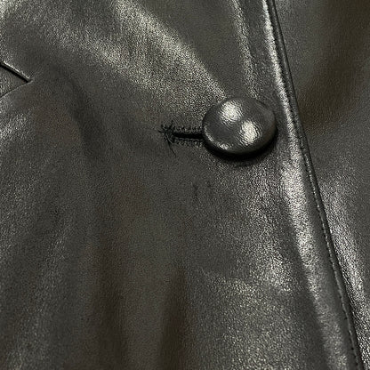 【中古品】【レディース】 AGNES B アニエス べー RAM LEATHER COAT ラム レザー コート アウター 170-261028-sa-02-teih サイズ：2 カラー：ブラック 万代Net店