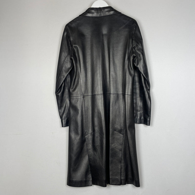【中古品】【レディース】 AGNES B アニエス べー RAM LEATHER COAT ラム レザー コート アウター 170-261028-sa-02-teih サイズ：2 カラー：ブラック 万代Net店