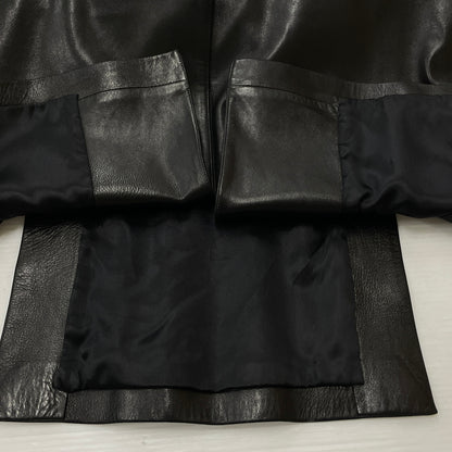 【中古品】【レディース】 AGNES B アニエス べー RAM LEATHER COAT ラム レザー コート アウター 170-261028-sa-02-teih サイズ：2 カラー：ブラック 万代Net店