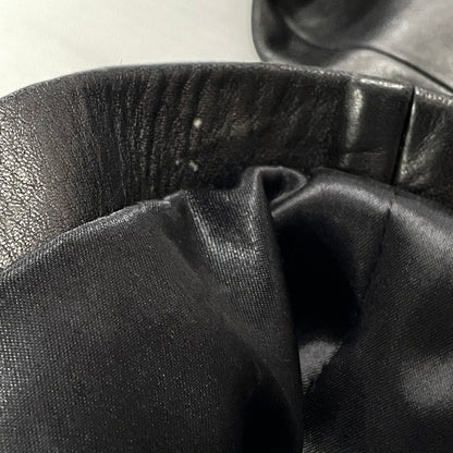 【中古品】【レディース】 AGNES B アニエス べー RAM LEATHER COAT ラム レザー コート アウター 170-261028-sa-02-teih サイズ：2 カラー：ブラック 万代Net店
