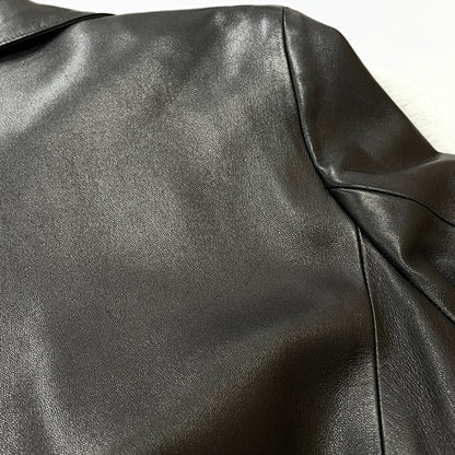 【中古品】【レディース】 AGNES B アニエス べー RAM LEATHER COAT ラム レザー コート アウター 170-261028-sa-02-teih サイズ：2 カラー：ブラック 万代Net店