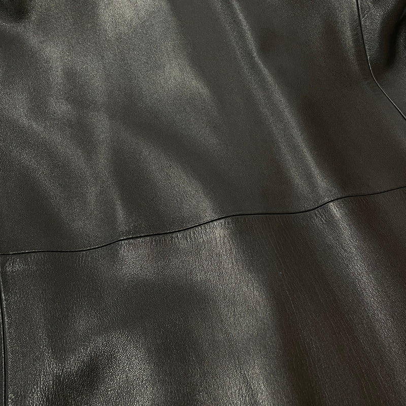 【中古品】【レディース】 AGNES B アニエス べー RAM LEATHER COAT ラム レザー コート アウター 170-261028-sa-02-teih サイズ：2 カラー：ブラック 万代Net店
