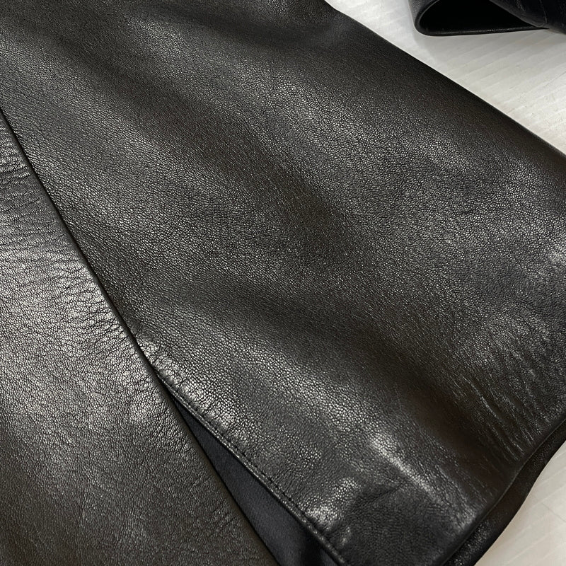 【中古品】【レディース】 AGNES B アニエス べー RAM LEATHER COAT ラム レザー コート アウター 170-261028-sa-02-teih サイズ：2 カラー：ブラック 万代Net店
