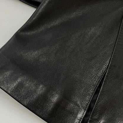 【中古品】【レディース】 AGNES B アニエス べー RAM LEATHER COAT ラム レザー コート アウター 170-261028-sa-02-teih サイズ：2 カラー：ブラック 万代Net店