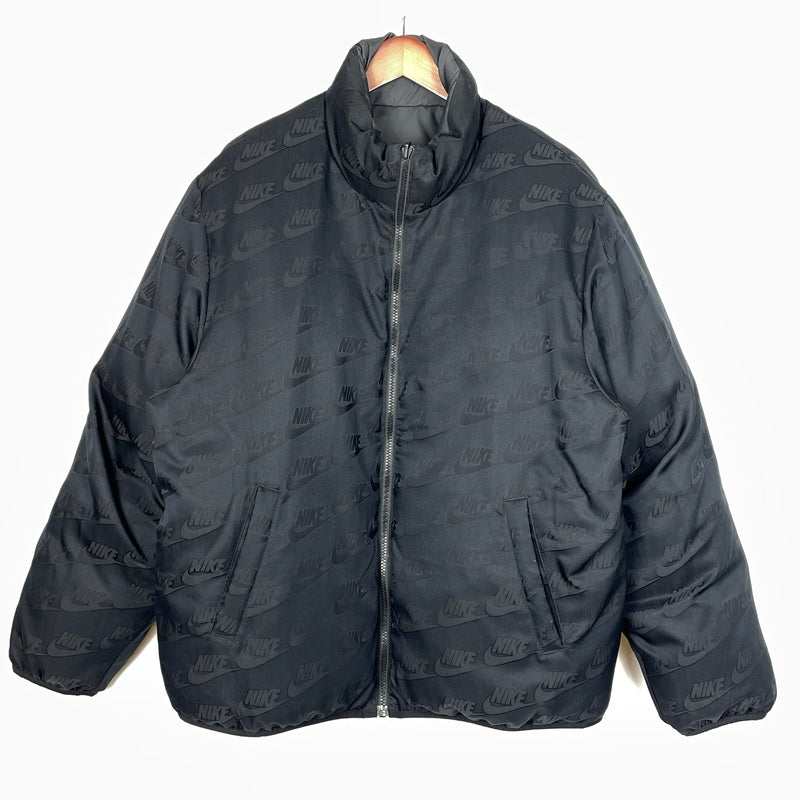 【中古品】【メンズ】 SUPREME シュプリーム × NIKE ナイキ 別注コラボ 21AW REVERSIBLE PUFFY JACKET 2021年 秋冬 リバーシブル パフィー ジャケット アウター 149-261028-sa-08-teih サイズ：L カラー：ブラック 万代Net店
