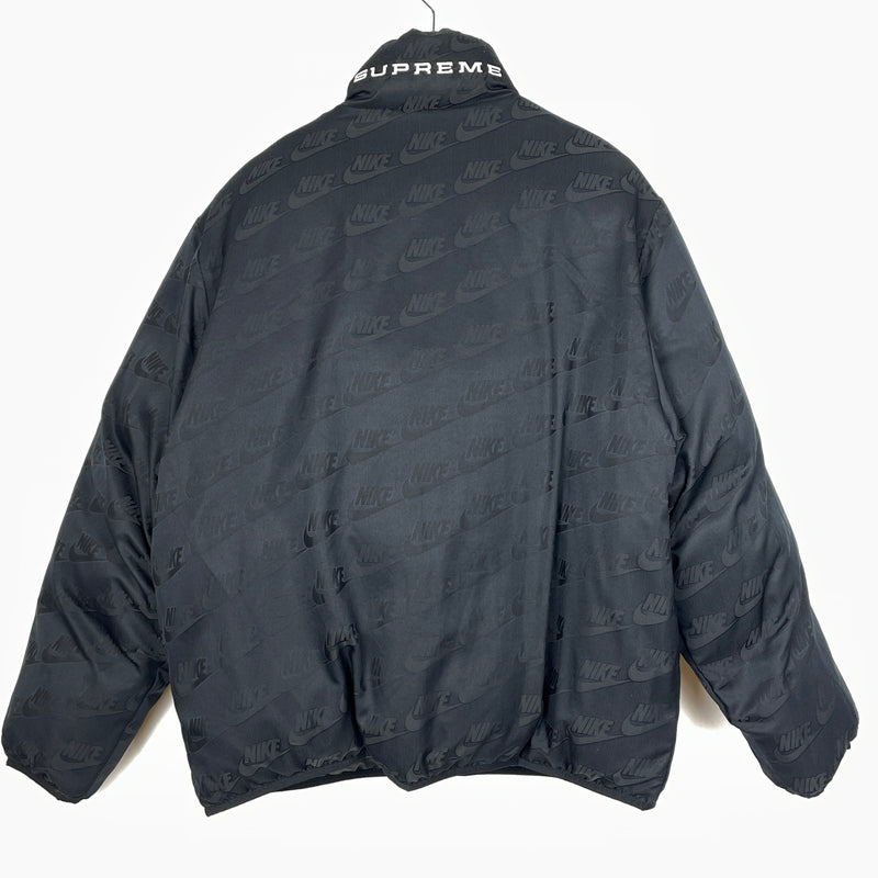 【中古品】【メンズ】 SUPREME シュプリーム × NIKE ナイキ 別注コラボ 21AW REVERSIBLE PUFFY JACKET 2021年 秋冬 リバーシブル パフィー ジャケット アウター 149-261028-sa-08-teih サイズ：L カラー：ブラック 万代Net店
