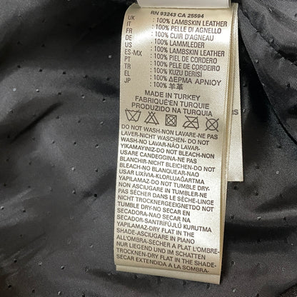 【中古品】【メンズ】 DIESEL ディーゼル RAM LEATHER RIDERS JACKET ラム レザー ライダース ジャケット アウター 141-261028-sa-05-teih サイズ：M カラー：ブラック 万代Net店
