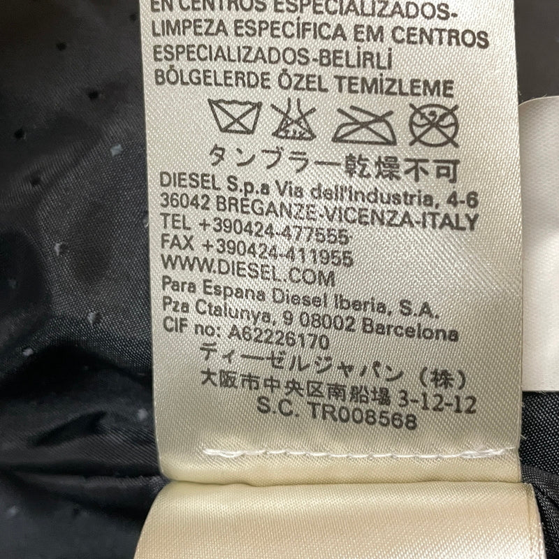 【中古品】【メンズ】 DIESEL ディーゼル RAM LEATHER RIDERS JACKET ラム レザー ライダース ジャケット アウター 141-261028-sa-05-teih サイズ：M カラー：ブラック 万代Net店