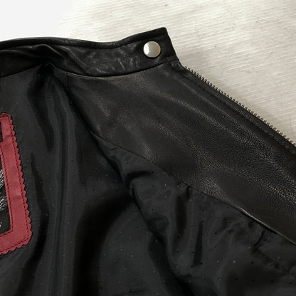 【中古品】【メンズ】 DIESEL ディーゼル RAM LEATHER RIDERS JACKET ラム レザー ライダース ジャケット アウター 141-261028-sa-05-teih サイズ：M カラー：ブラック 万代Net店