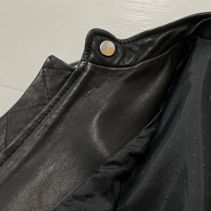 【中古品】【メンズ】 DIESEL ディーゼル RAM LEATHER RIDERS JACKET ラム レザー ライダース ジャケット アウター 141-261028-sa-05-teih サイズ：M カラー：ブラック 万代Net店