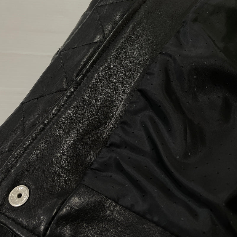 【中古品】【メンズ】 DIESEL ディーゼル RAM LEATHER RIDERS JACKET ラム レザー ライダース ジャケット アウター 141-261028-sa-05-teih サイズ：M カラー：ブラック 万代Net店
