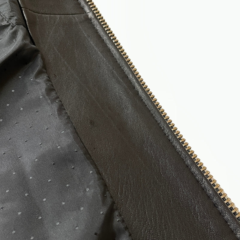 【中古品】【メンズ】 DIESEL ディーゼル RAM LEATHER RIDERS JACKET ラム レザー ライダース ジャケット アウター 141-261028-sa-05-teih サイズ：M カラー：ブラック 万代Net店