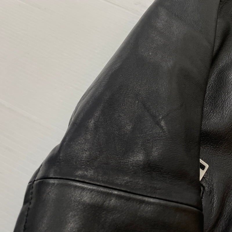 【中古品】【メンズ】 DIESEL ディーゼル RAM LEATHER RIDERS JACKET ラム レザー ライダース ジャケット アウター 141-261028-sa-05-teih サイズ：M カラー：ブラック 万代Net店