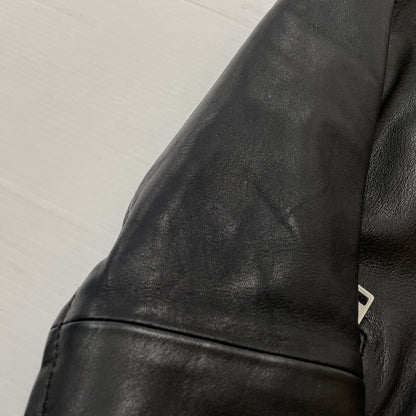 【中古品】【メンズ】 DIESEL ディーゼル RAM LEATHER RIDERS JACKET ラム レザー ライダース ジャケット アウター 141-261028-sa-05-teih サイズ：M カラー：ブラック 万代Net店