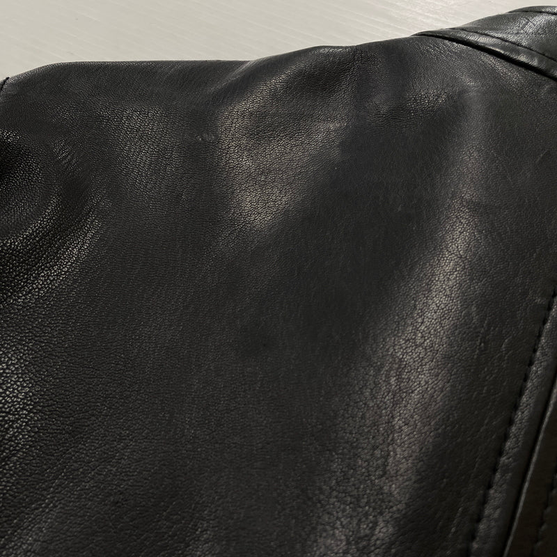 【中古品】【メンズ】 DIESEL ディーゼル RAM LEATHER RIDERS JACKET ラム レザー ライダース ジャケット アウター 141-261028-sa-05-teih サイズ：M カラー：ブラック 万代Net店