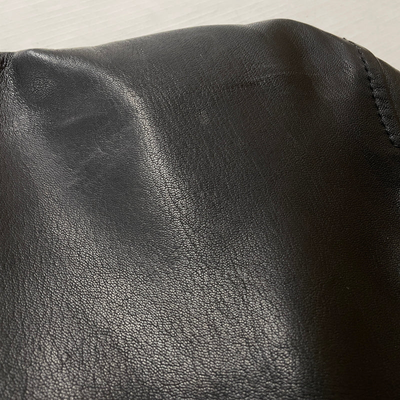 【中古品】【メンズ】 DIESEL ディーゼル RAM LEATHER RIDERS JACKET ラム レザー ライダース ジャケット アウター 141-261028-sa-05-teih サイズ：M カラー：ブラック 万代Net店