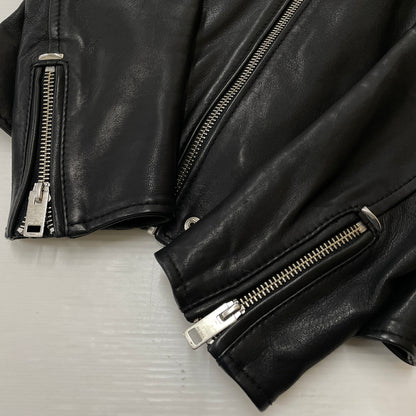 【中古品】【メンズ】 DIESEL ディーゼル RAM LEATHER RIDERS JACKET ラム レザー ライダース ジャケット アウター 141-261028-sa-05-teih サイズ：M カラー：ブラック 万代Net店