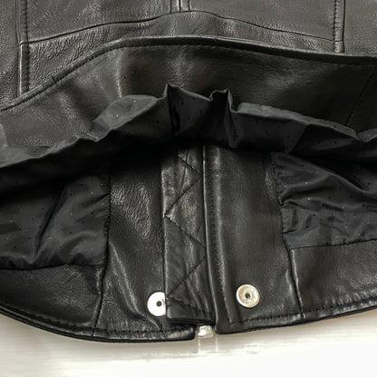 【中古品】【メンズ】 DIESEL ディーゼル RAM LEATHER RIDERS JACKET ラム レザー ライダース ジャケット アウター 141-261028-sa-05-teih サイズ：M カラー：ブラック 万代Net店