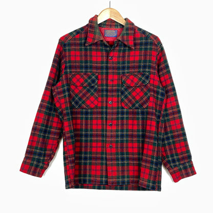 【現状渡し品】【メンズ】 PENDLETON ペンドルトン 70S VINTAGE WOOL CHECK SHIRT 70年代 ヴィンテージ ウール チェック シャツ 長袖 トップス 145-261029-sa-08-teih サイズ：M カラー：レッド 万代Net店