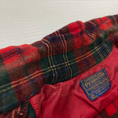【現状渡し品】【メンズ】 PENDLETON ペンドルトン 70S VINTAGE WOOL CHECK SHIRT 70年代 ヴィンテージ ウール チェック シャツ 長袖 トップス 145-261029-sa-08-teih サイズ：M カラー：レッド 万代Net店