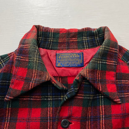 【現状渡し品】【メンズ】 PENDLETON ペンドルトン 70S VINTAGE WOOL CHECK SHIRT 70年代 ヴィンテージ ウール チェック シャツ 長袖 トップス 145-261029-sa-08-teih サイズ：M カラー：レッド 万代Net店