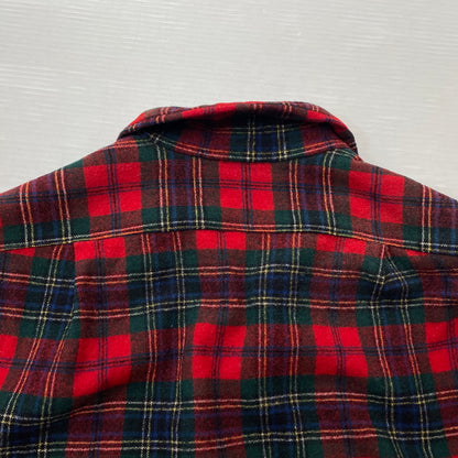 【現状渡し品】【メンズ】 PENDLETON ペンドルトン 70S VINTAGE WOOL CHECK SHIRT 70年代 ヴィンテージ ウール チェック シャツ 長袖 トップス 145-261029-sa-08-teih サイズ：M カラー：レッド 万代Net店