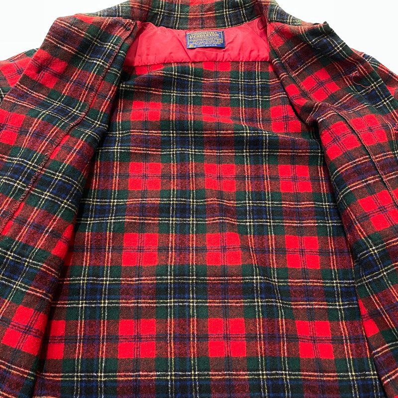 【現状渡し品】【メンズ】 PENDLETON ペンドルトン 70S VINTAGE WOOL CHECK SHIRT 70年代 ヴィンテージ ウール チェック シャツ 長袖 トップス 145-261029-sa-08-teih サイズ：M カラー：レッド 万代Net店