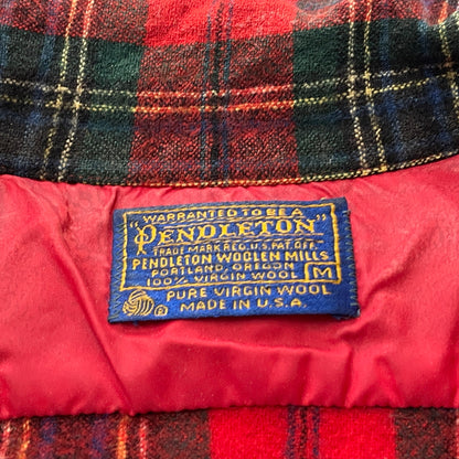 【現状渡し品】【メンズ】 PENDLETON ペンドルトン 70S VINTAGE WOOL CHECK SHIRT 70年代 ヴィンテージ ウール チェック シャツ 長袖 トップス 145-261029-sa-08-teih サイズ：M カラー：レッド 万代Net店